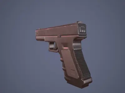 Gun g-17 Low-poly 3D model