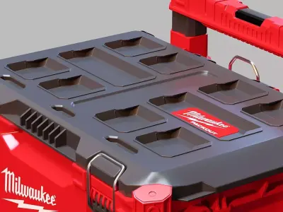Milwaukee Rolling Toolbox Low-poly 3D model