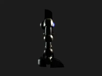 Metal Cyclops robot Low-poly 3D model