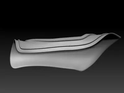 High-poly model Bracer motorcycle seat 3D model