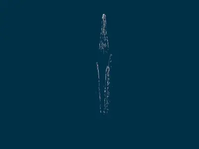 Realistic Water Jet Loop Animation 9 3D model