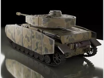 Panzer IV Ausf G summer 1944 camouflage - 4K Textured  3D model