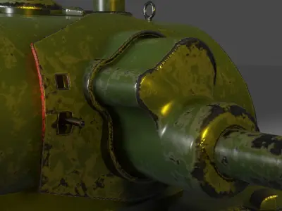 T34-40 Low-poly 3D model