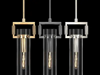 Machinist Glass Cylinder Pendant 2 3D model