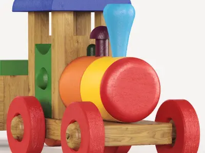 Toy Train Set 3D model