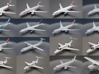 Complete Aircraft Model Collection  3D Model Pack