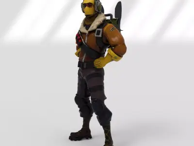Raptor skin from Fortnite 3D model purchase