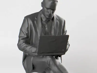 Leo 4D 005 Sitting Typing