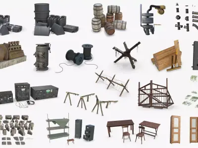 D-Day Atlantik Wall Collection 3D Model Pack