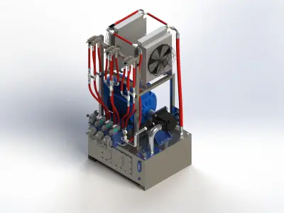 Hydraulic power unit 3D model