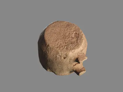 Ancient broken cup Low-poly 3D model