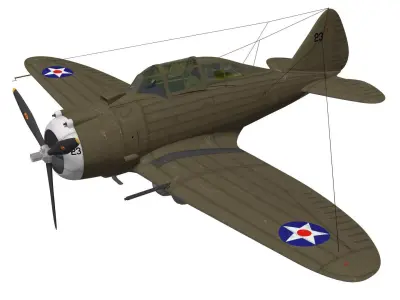 Seversky p-35 3D model purchase