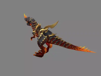 Mount - Dino Type 01 Low-poly 3D model