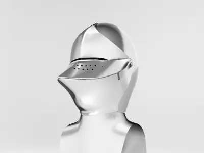 Knight Helmet Low-Poly Low-poly 3D model