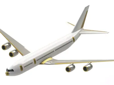 Passenger plane based on IL-96 3D model