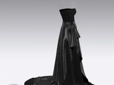 DRESS DRESS evening gown on mannequin 3D model