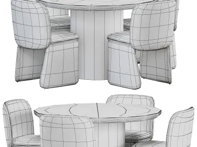 Evie dining table 3D model