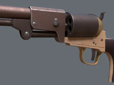 Griswold and Gunnison Revolver Low-poly 3D model