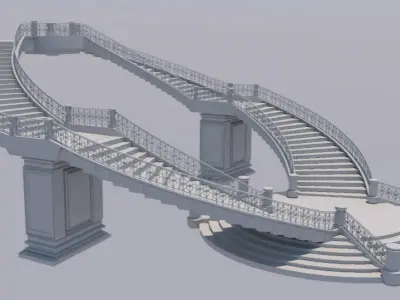 palace staircase 3D model purchase