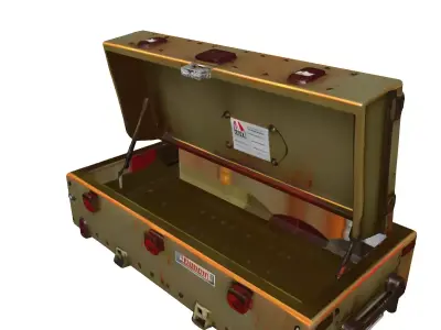 Weathered Military Storage Crate Prop Low-poly 3D model