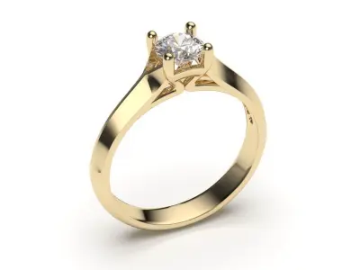 solitaire with ring sizes  8 part S109 3D print model