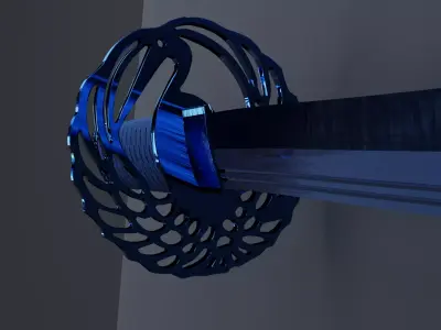Blue Crane Katana Free low-poly 3D model