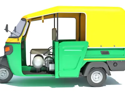 3 Wheeler Taxi Tuk Tuk 3D model