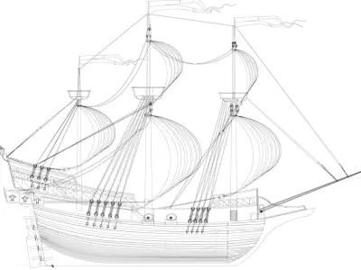Golden Hind MODEL REVIT 2023 3D print model 3D print model