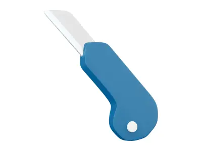 Paper cutter cartoon icon 3D model