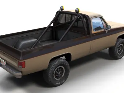 4x4 pickup Low-poly 3D model