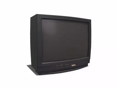 Old Retro Vintage CRT TV Low-poly PBR Low-poly 3D model