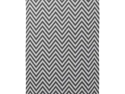  Chevron Designer Rug Model, White &amp; Charcoal Grey 