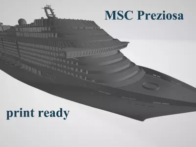 MSC Preziosa cruise ship 3D print model 3D print model
