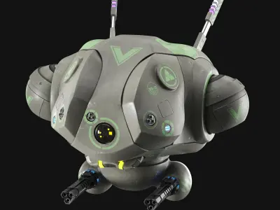 Sci-fi Military Drone 3D model