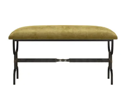 Gilbert Poillerat A Gilt Iron Seat 3D model