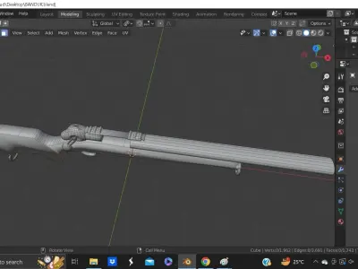 SIMPLE RIFFEL WITH LOWPOLY  Free 3D model