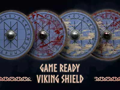 Viking Shield 6 - Battleworn collection 3D Model Pack