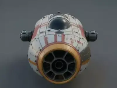 Sci Fi Spaceship Low-poly 3D model by zyrox-visuals