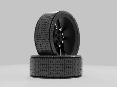 Car Tires Low-poly 3D model by vanpider11
