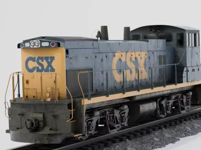 EMD MP15AC Locomotive Low-poly 3D model