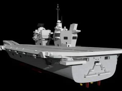 3D Queen Elizabeth-class aircraft carrier  3D model