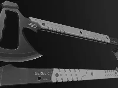 Gerber Downrange Tomahawk Low-poly 3D model