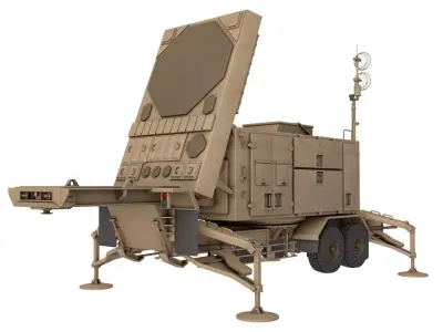 AN MPQ 53 Radar 3D model