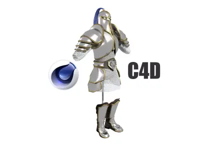 Armor on a dummy Low-poly 3D model