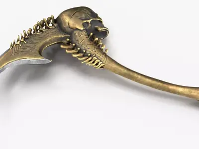 Fantasy Sickle PBR Low-poly 3D model