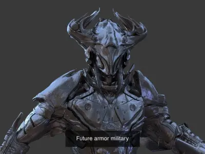 Military Future armour sculpture collection 1 3D Model Pack purchase