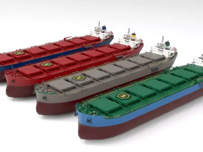  Ultra Large Ore Carrier lowpoly Low-poly 3D model
