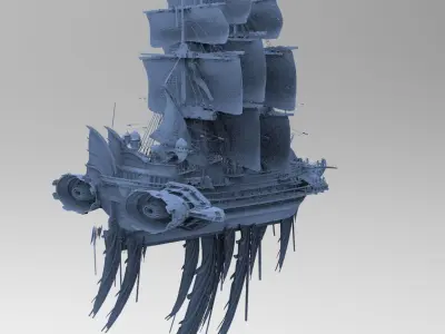  Airship Sci-Fi design Emperor  3D model