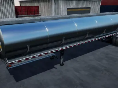 Tanker semi trailer unity asset Low-poly 3D model