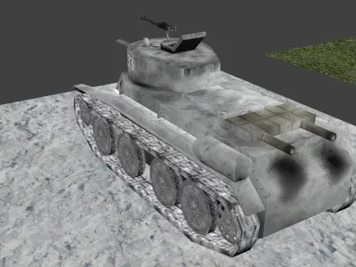 BT-7 - Summer and  Winter camoflauge Low-poly 3D model